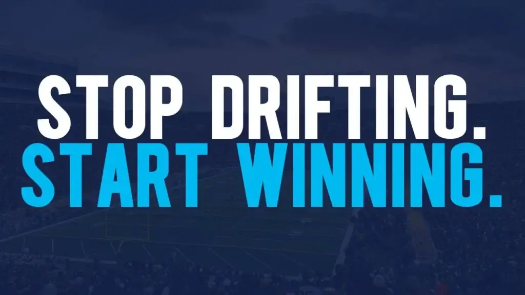 Blog post graphic titled "Stop Drifting. Start Winning."